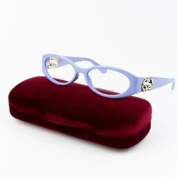 NEW Gucci GG1693O 003 Violet Women Oval Eyeglasses GG 1693O - Picture 2 of 10